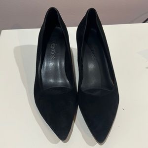 Women Black Suede Heels